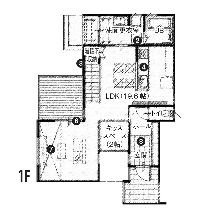 BOANA 参考プラン間取り 1F